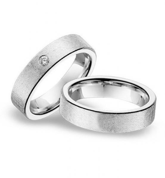 Trauringe Weissgold von Breuning 48 001550 / 48 001560