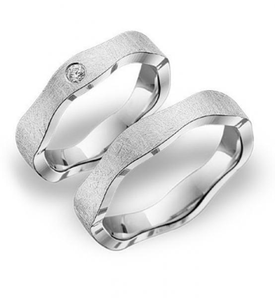 Trauringe Weissgold von Breuning DR 001670 / HR 001680