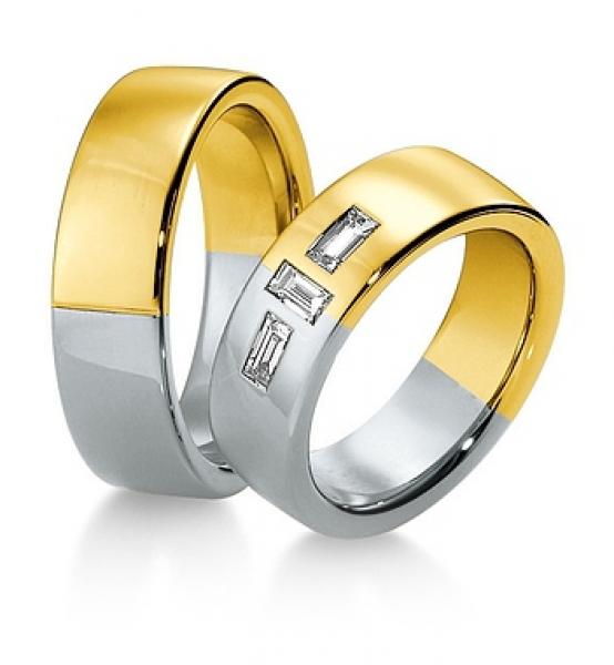 Trauringe Weiss-Gelbgold von Breuning 48/032300