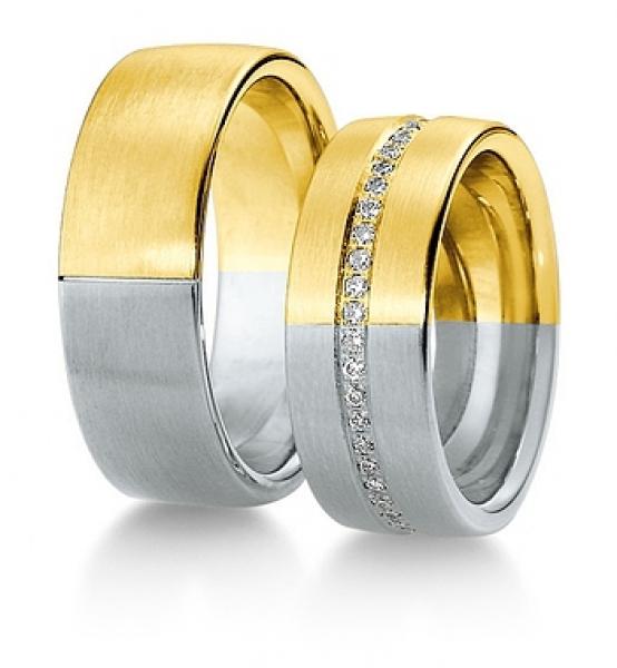 Trauringe Weiss-Gelbgold von Breuning 48/032400
