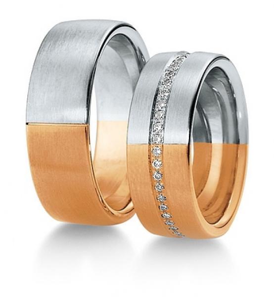 Trauringe Weiss-Gelbgold von Breuning 48/032400