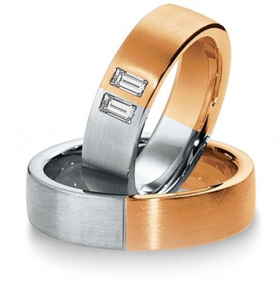 Trauringe Weiss-Gelbgold von Breuning 48/032500