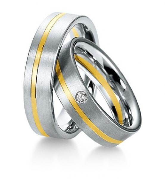 Trauringe Weiss-Gelbgold von Breuning 48/033100