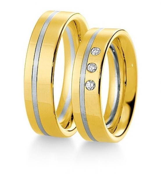 Trauringe Weiss-Gelbgold von Breuning 48/033200