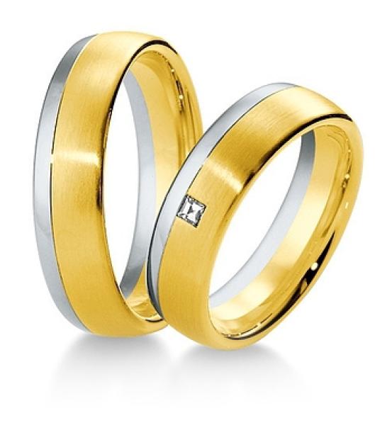 Trauringe Weiss-Gelbgold von Breuning 48/034200