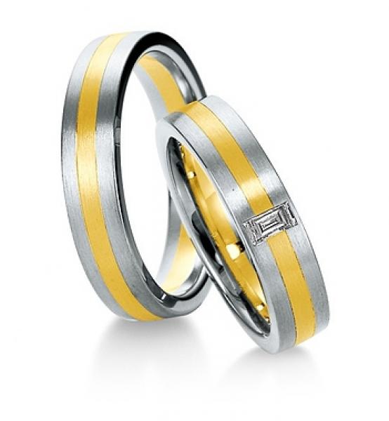 Trauringe Weiss-Gelbgold von Breuning 48/036500