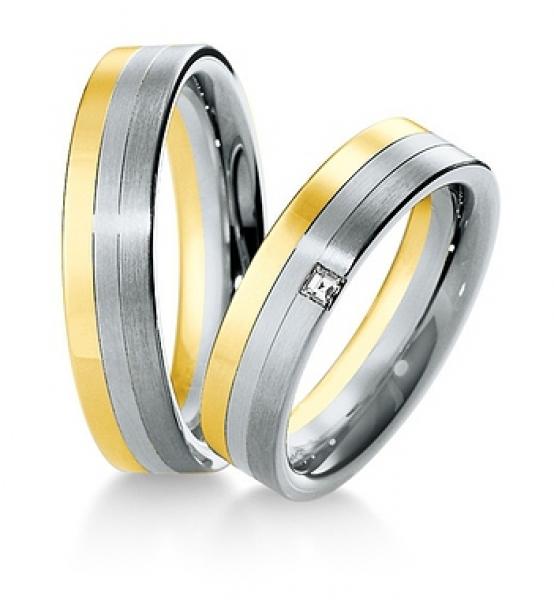 Trauringe Weiss-Gelbgold von Breuning 48/040050