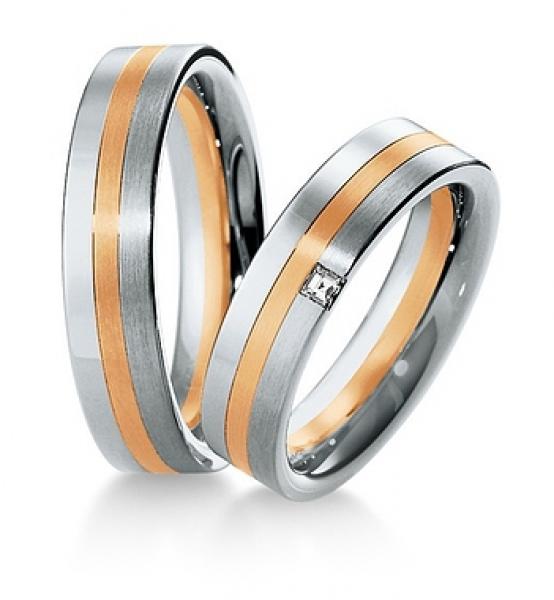 Trauringe Weiss-Gelbgold von Breuning 48/040050