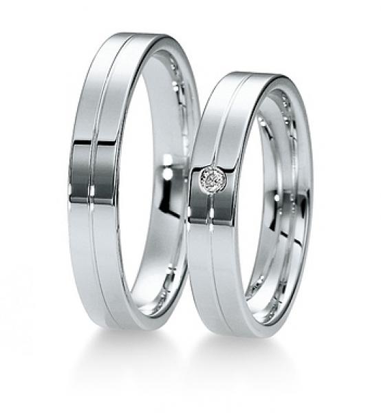 Trauringe Weissgold von Breuning 48 040270 / 48 040280