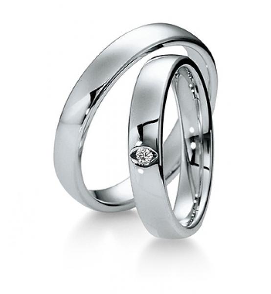 Trauringe Weissgold von Breuning 48 040310 / 48 040320