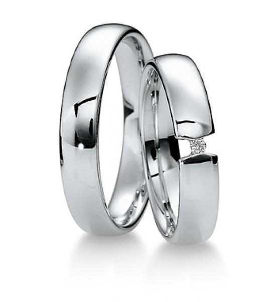 Trauringe Weissgold von Breuning 48 040370 / 48 040380