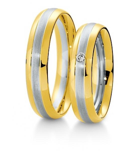 Trauringe Weiss-Gelbgold von Breuning 48 040450 / 48 040460