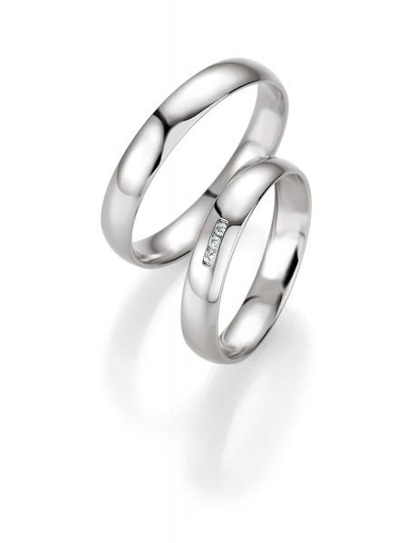 Trauringe Weissgold von Breuning 48/04407 + 48/14407