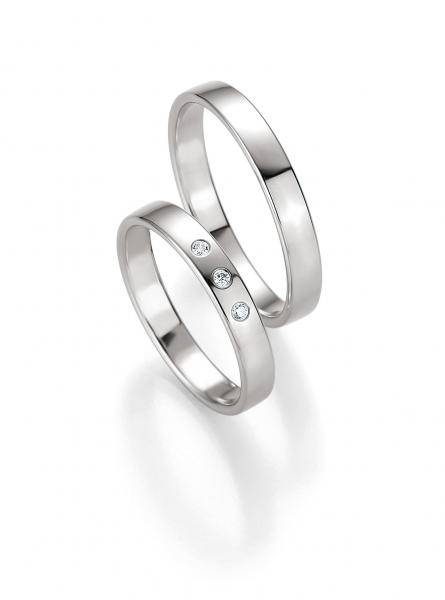 Trauringe Weissgold von Breuning 48/04412+ 48/14412