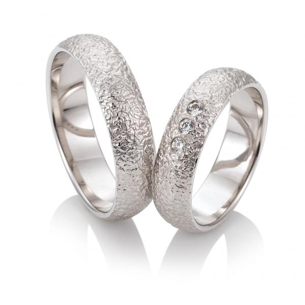 Trauringe Weissgold von Breuning 48/04513 + 48/04514
