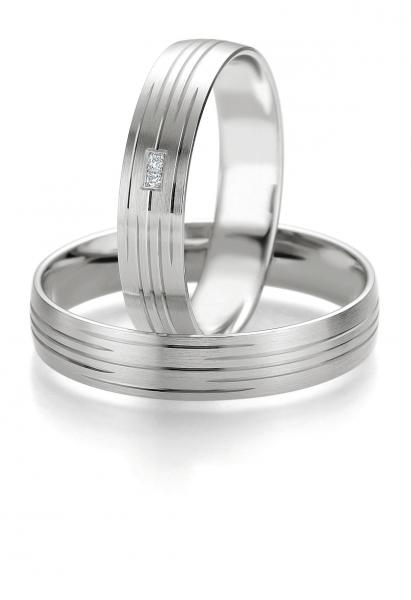 Trauringe Weissgold von Breuning 48/07077 + 48/07078