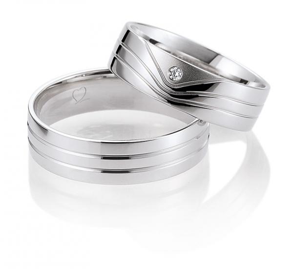 Trauringe Weissgold von Breuning 48/07093 + 48/07094