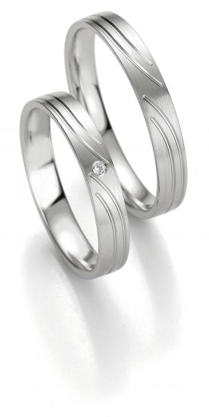 Trauringe Weissgold von Breuning 48/07123 + 48/07124