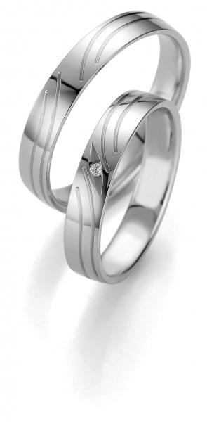 Trauringe Weissgold von Breuning 48/07133 + 48/07134