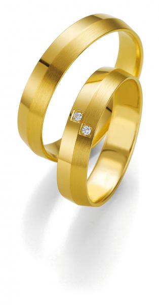 Trauringe Gelbgold von Breuning 48/07137 + 48/07138