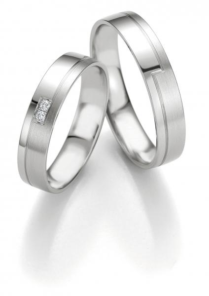 Trauringe Weissgold von Breuning 48/07139 + 48/07140