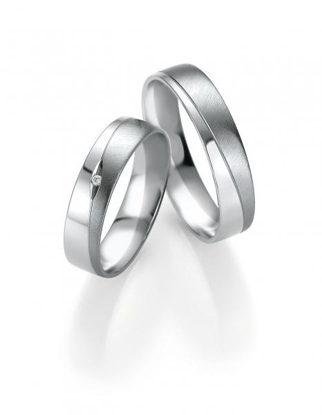 Trauringe Weissgold von Breuning 48/07163 + 48/07164