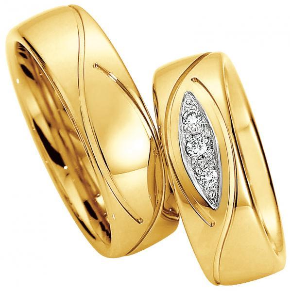 Trauringe Gelbgold von Saint Maurice 49-81338 + 49-81339