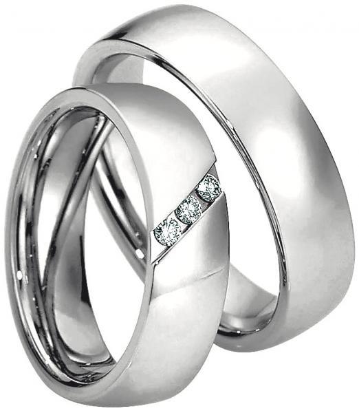 Trauringe Weissgold von Saint Maurice 49-81348 + 49-81349