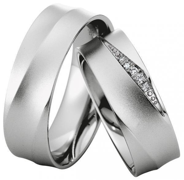 Trauringe Weissgold von Saint Maurice 49-81616 + 49-81617