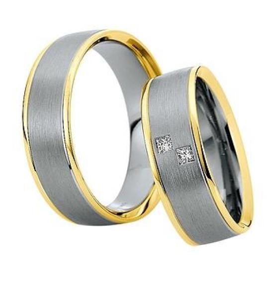 Trauringe Weiss-Gelbgold von Saint Maurice DR 816220 / HR 816230