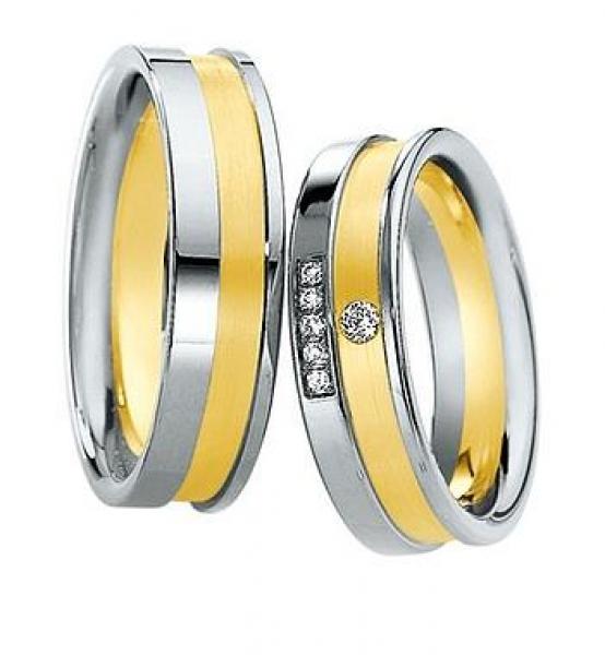 Trauringe Weiss-Rotgold von Saint Maurice 820300 / 820310