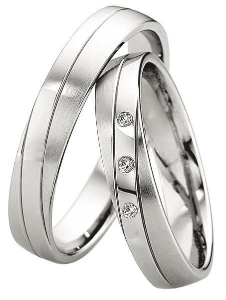 Trauringe Weissgold von Saint Maurice 49-87050 + 49-87051