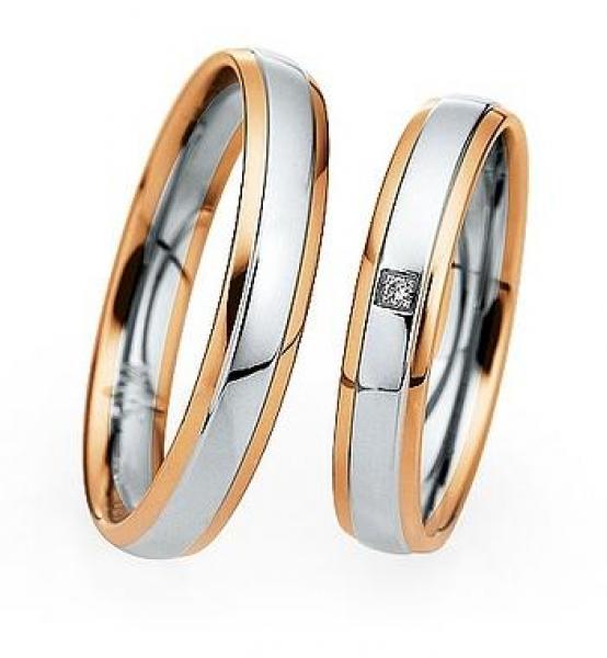 Trauringe Weiss-Rotgold von Saint Maurice 870700 / 870710