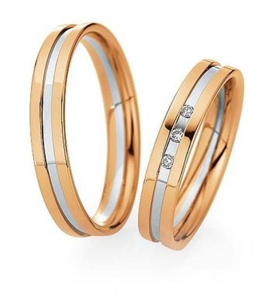 Trauringe Weiss-Rotgold von Saint Maurice 870720 / 870730