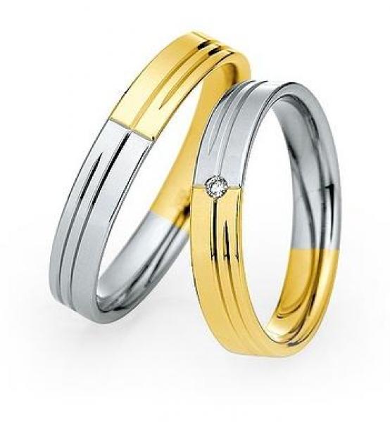 Trauringe Weiss-Rotgold von Saint Maurice DR 870760 / HR 870770