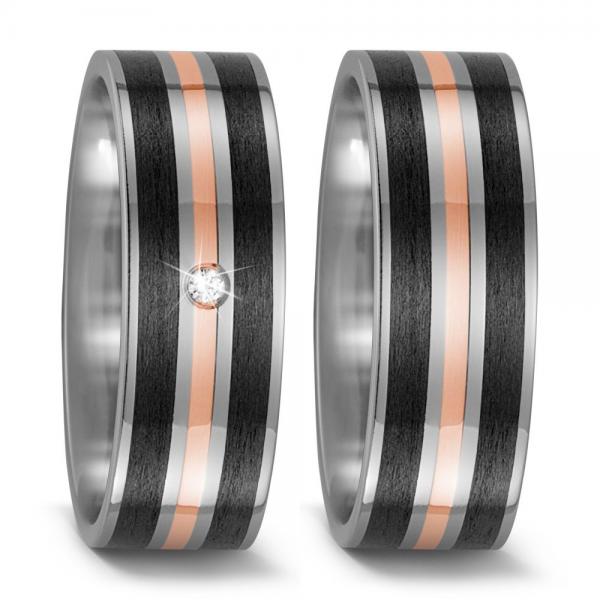 Trauringe Carbon von Titan Factory 51393/000/000/7253