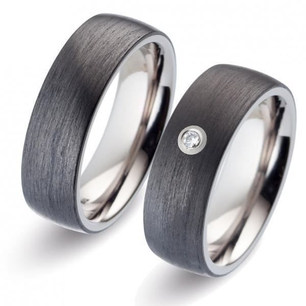 Trauringe Carbon von Titan Factory 52483/001/000/2050