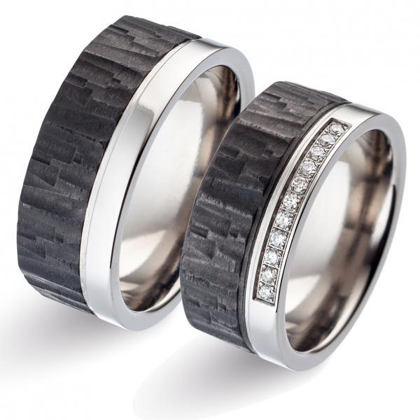 Trauringe Carbon von Titan Factory 52486/001/000/2050