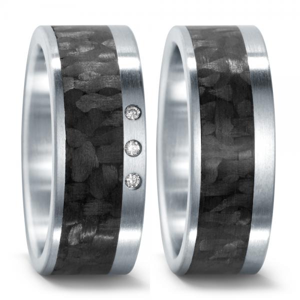 TeNo Trauringe Carbon  545663 + 545638