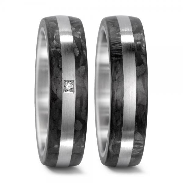 TeNo Trauringe Carbon  545676 + 545643