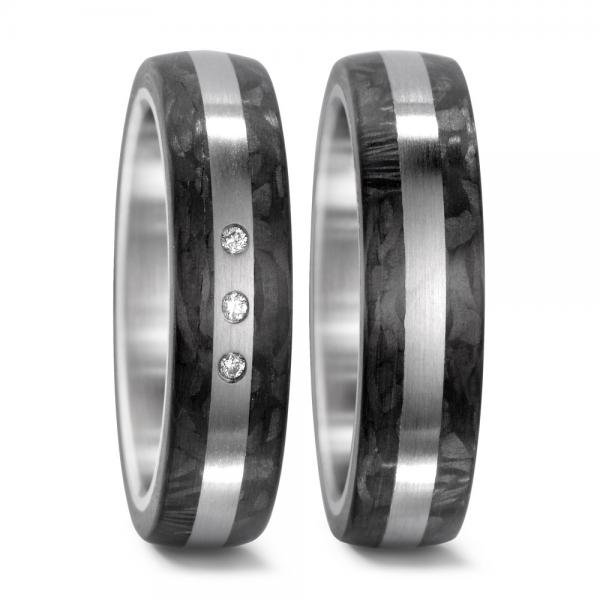 TeNo Trauringe Carbon  545715 + 545643