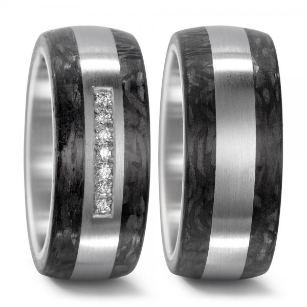 TeNo Trauringe Carbon  545712 + 545642