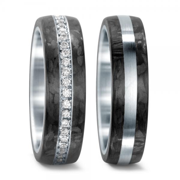 TeNo Trauringe Carbon  545715 + 545643