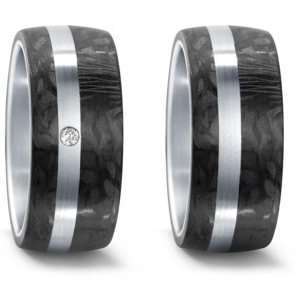 TeNo Trauringe Carbon  59657/003/000/1060 + 59657/003/002/1060