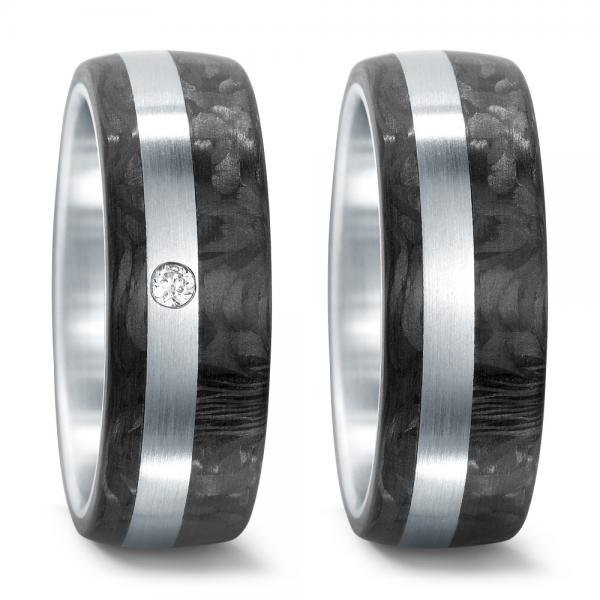 TeNo Trauringe Carbon  546076 + 545654