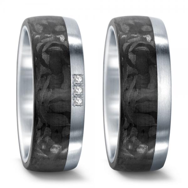 TeNo Trauringe Carbon  546086 + 545649