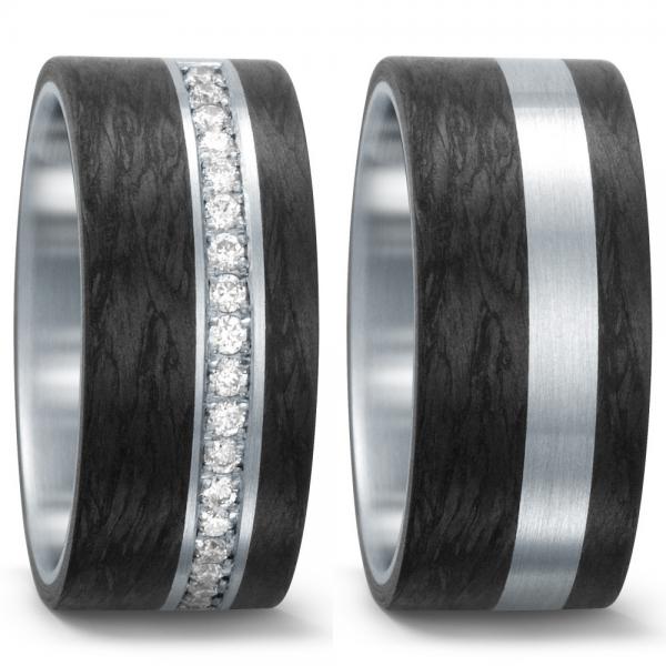 TeNo Trauringe Carbon  562386 + 562387