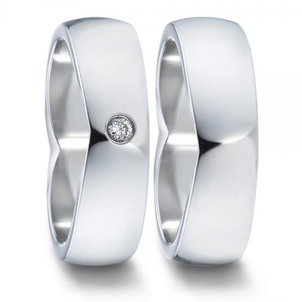 Partnerringe Edelstahl von TeNo  582115+582103