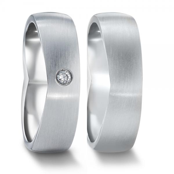 Partnerringe Edelstahl von TeNo  582116+582104