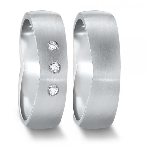 Partnerringe Edelstahl von TeNo  582116+582104